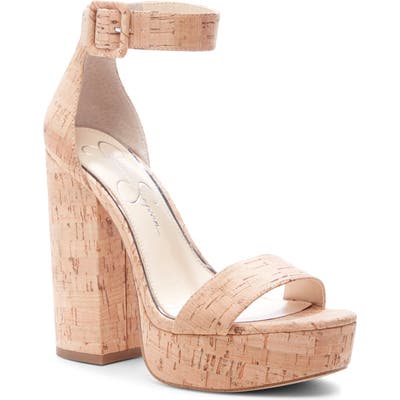 Jessica Simpson Caiya Block Heel Sandal, Brown