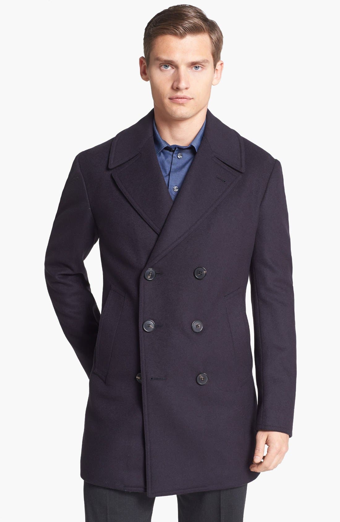 armani pea coat