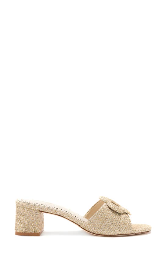 Shop Larroude Larroudé Flora Slide Sandal In Gold