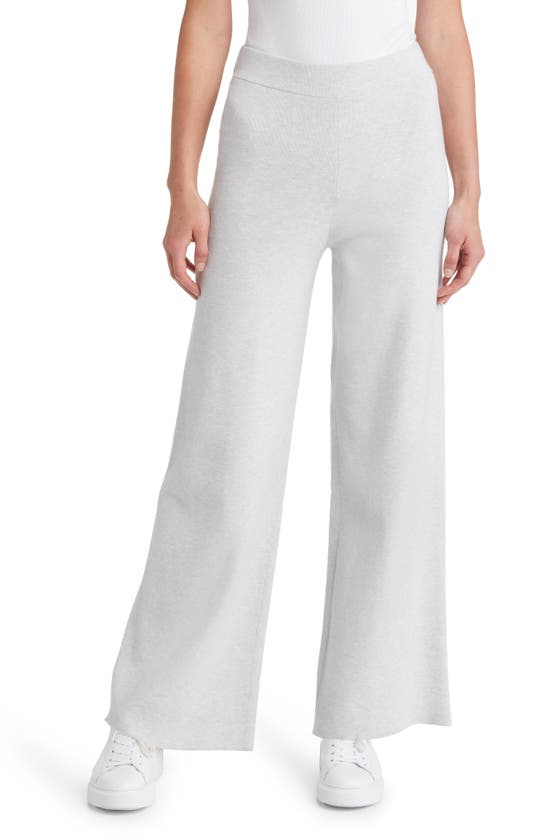 Rails Krista Knit Wide Leg Pants In Light Heather Grey