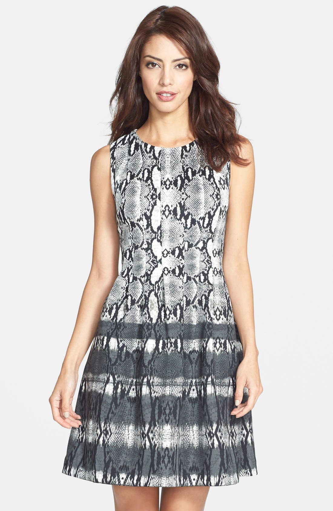 Vince Camuto Print Scuba Fit & Flare Dress Nordstrom