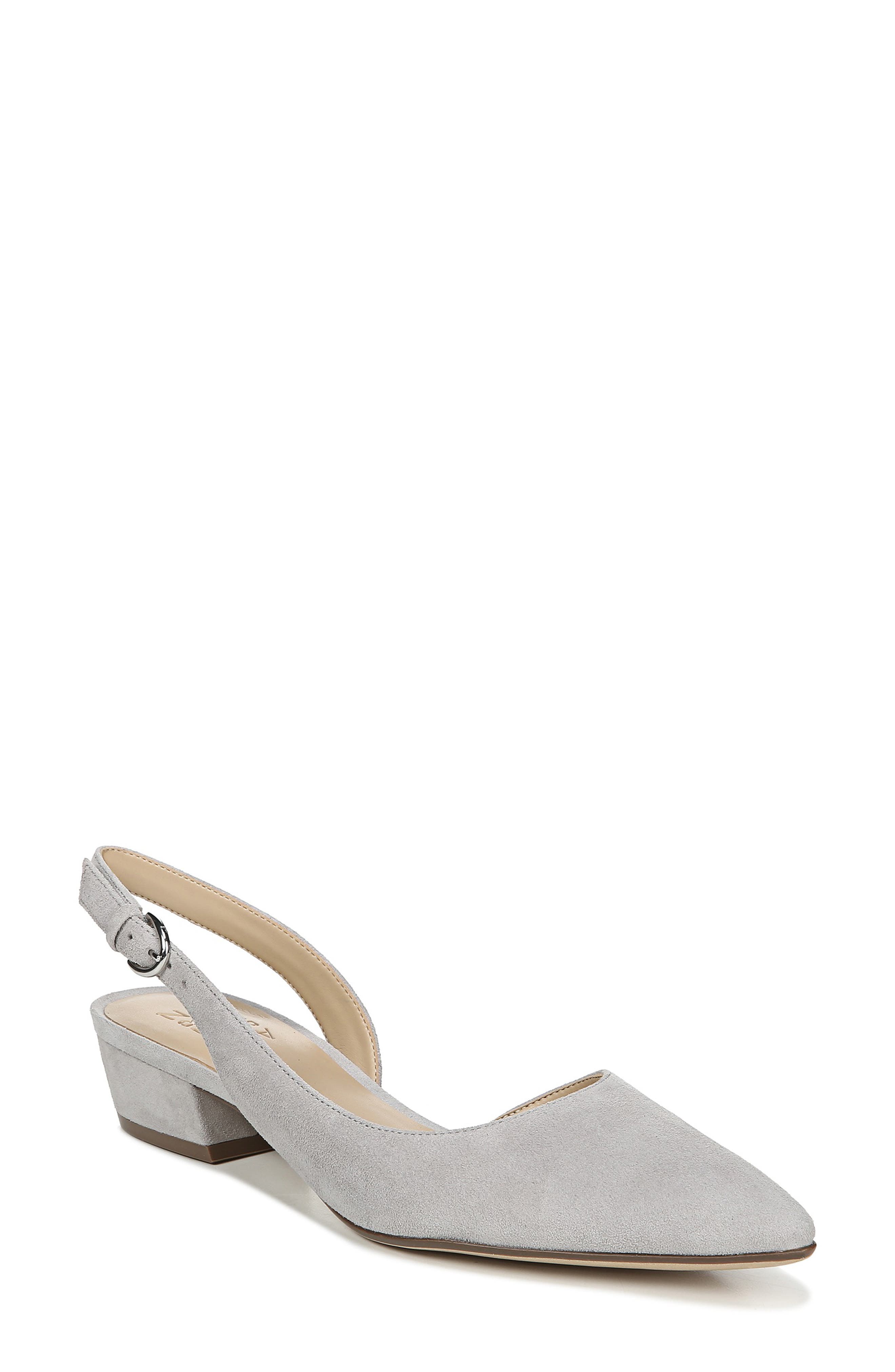 Naturalizer Banks Slingbacks Women's Shoes In Icy Grey Suede
