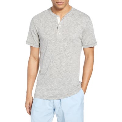 Faherty Short Sleeve Heathered Henley