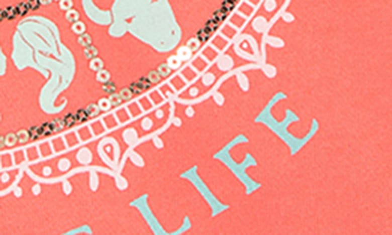 Peek Aren't You Curious Kids' Live By The Sun Graphic Hoodie In Coral