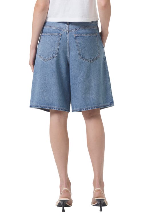 Agolde Ellis Denim Trouser Shorts In Baffle