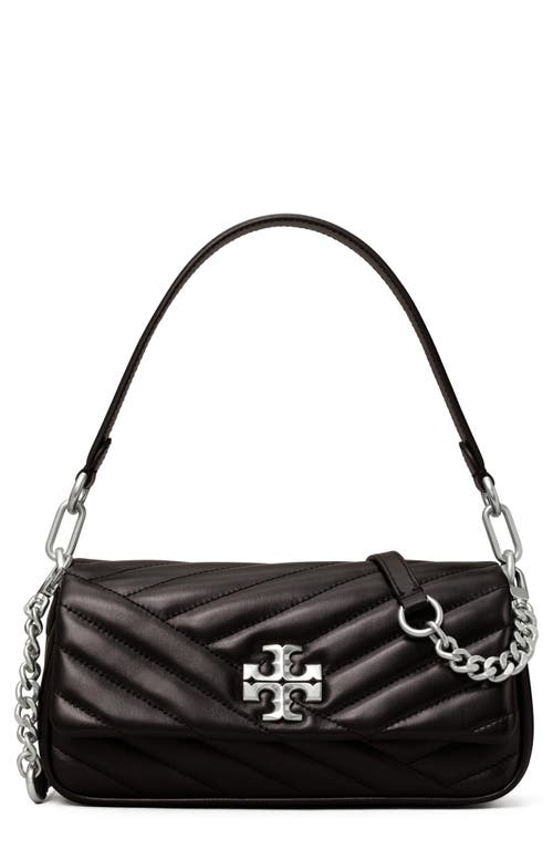 Tory Burch Kira Chevron Small Leather Shoulder Bag in Black /Rolled ...