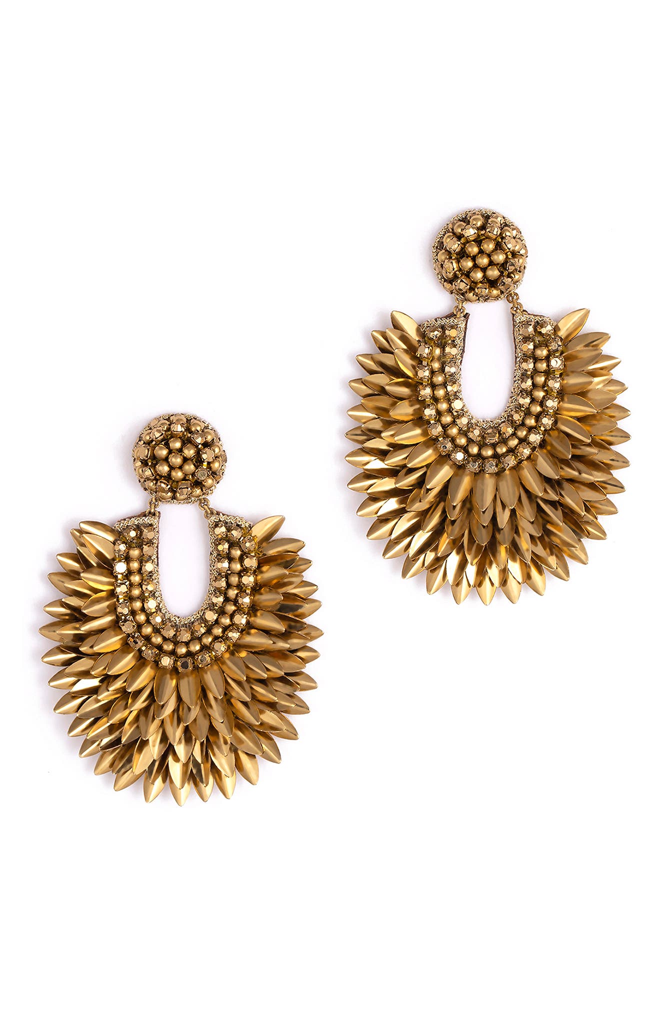 Deepa Gurnani Posha Drop Earrings in Gold 