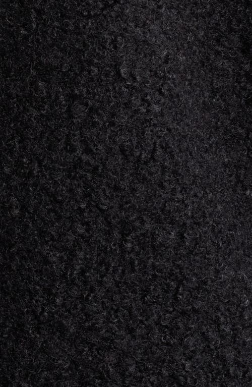 Bcbg Double Breasted Bouclé Coat In Black