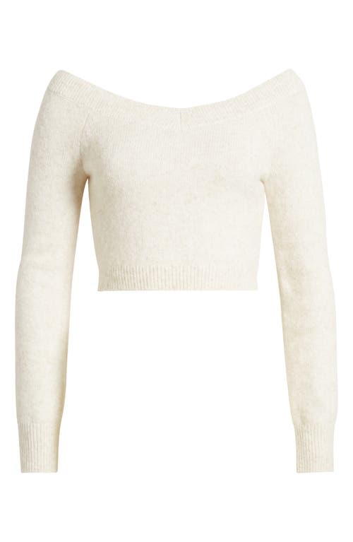 Shop Pacsun Poppy Crop Sweater In Bright White