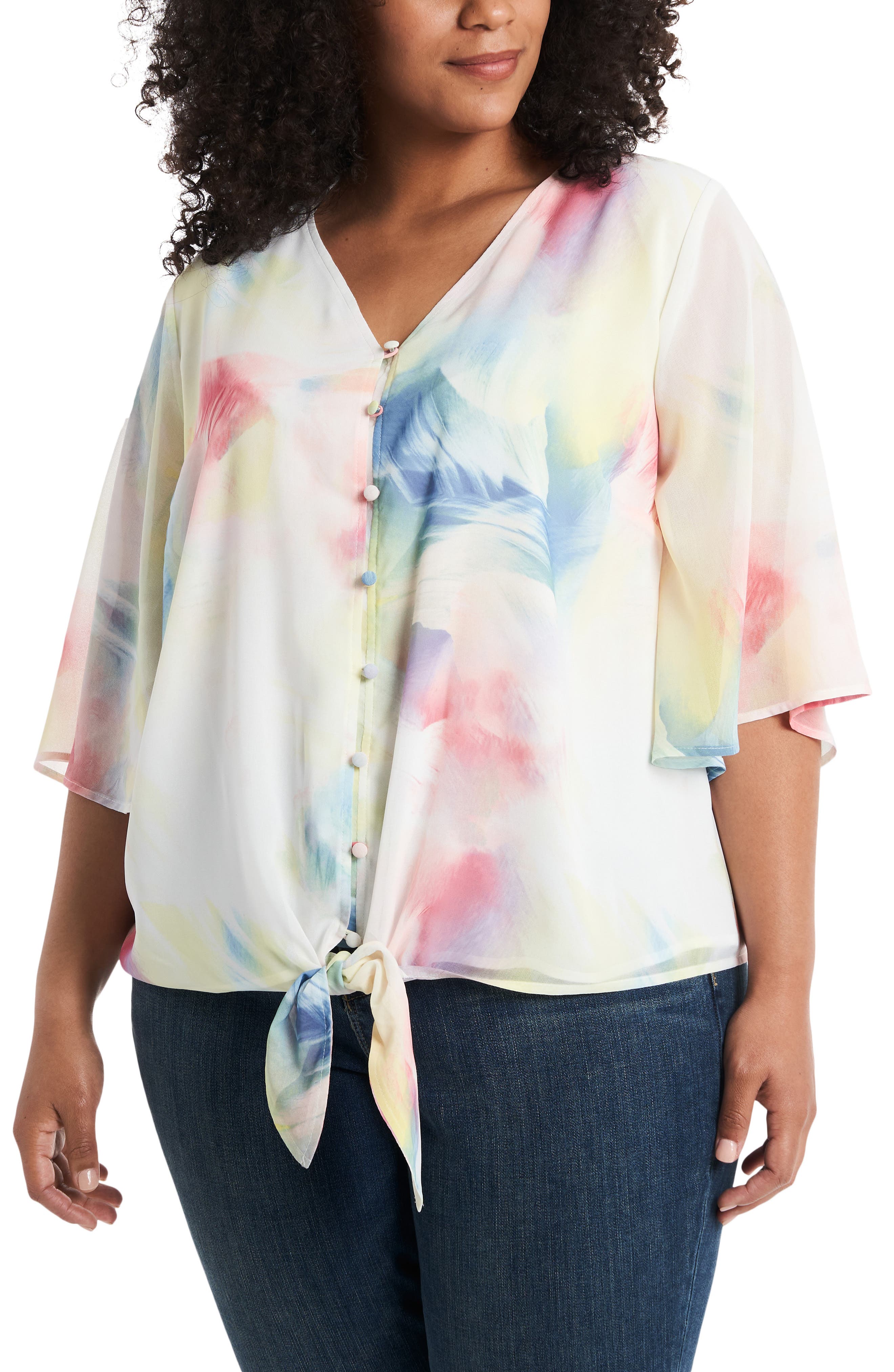 vince camuto bell sleeve blouse