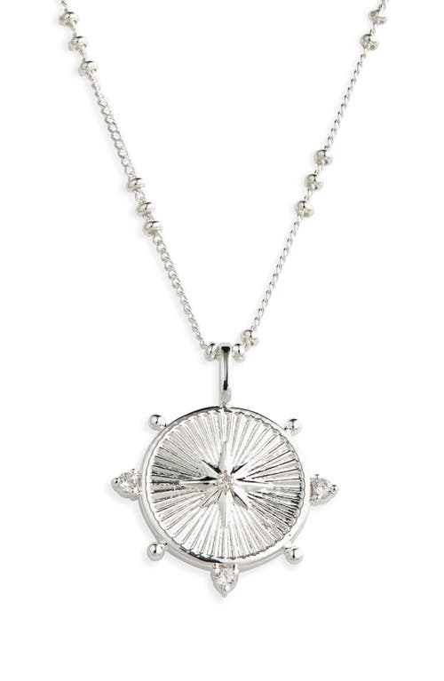 Brinley Illuminate Charm Pendant Necklace in Silver