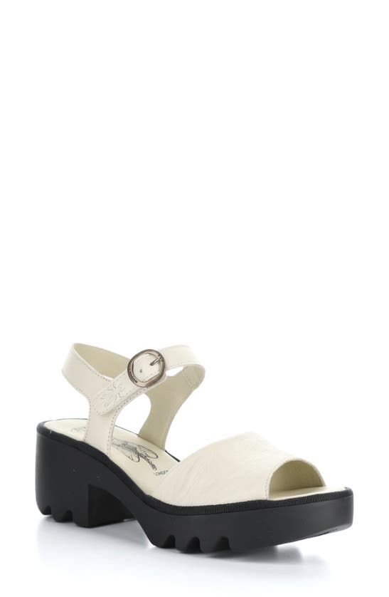 Shop Fly London Tull Platform Sandal In Off White