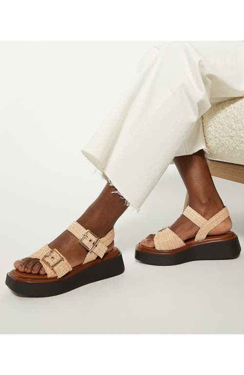 Dune London Loells Platform Sandal In Natural
