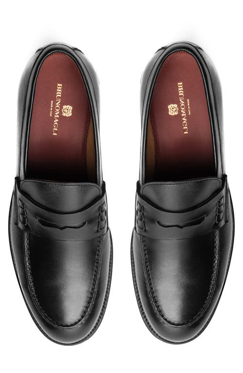 Shop Bruno Magli Carter Penny Loafer In Black Nappa