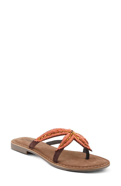 Shop Azura By Spring Step Starry Flip Flop In Peach