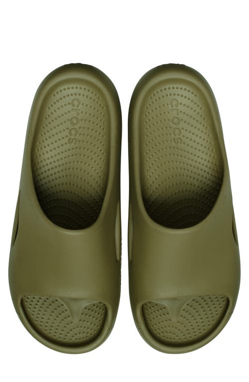 Shop Crocs Mellow Recovery Waterproof Slide Sandal In Aloe