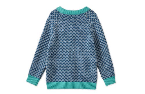 Shop Vild House Of Little Organic Cotton Nordic Knit Pullover In Nordic Pattern