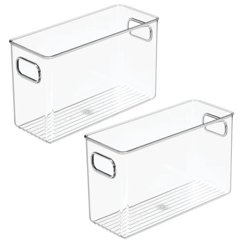 mDesign Plastic Office Supply Organizer Storage Bins w/ Handles - 2 Pack in Clear at Nordstrom