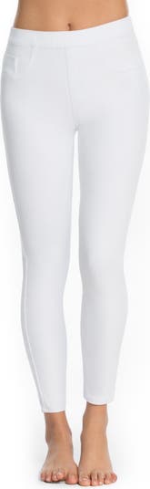 Buy White Split Embellished Hem Power Stretch Denim Leggings from Next  Ireland
