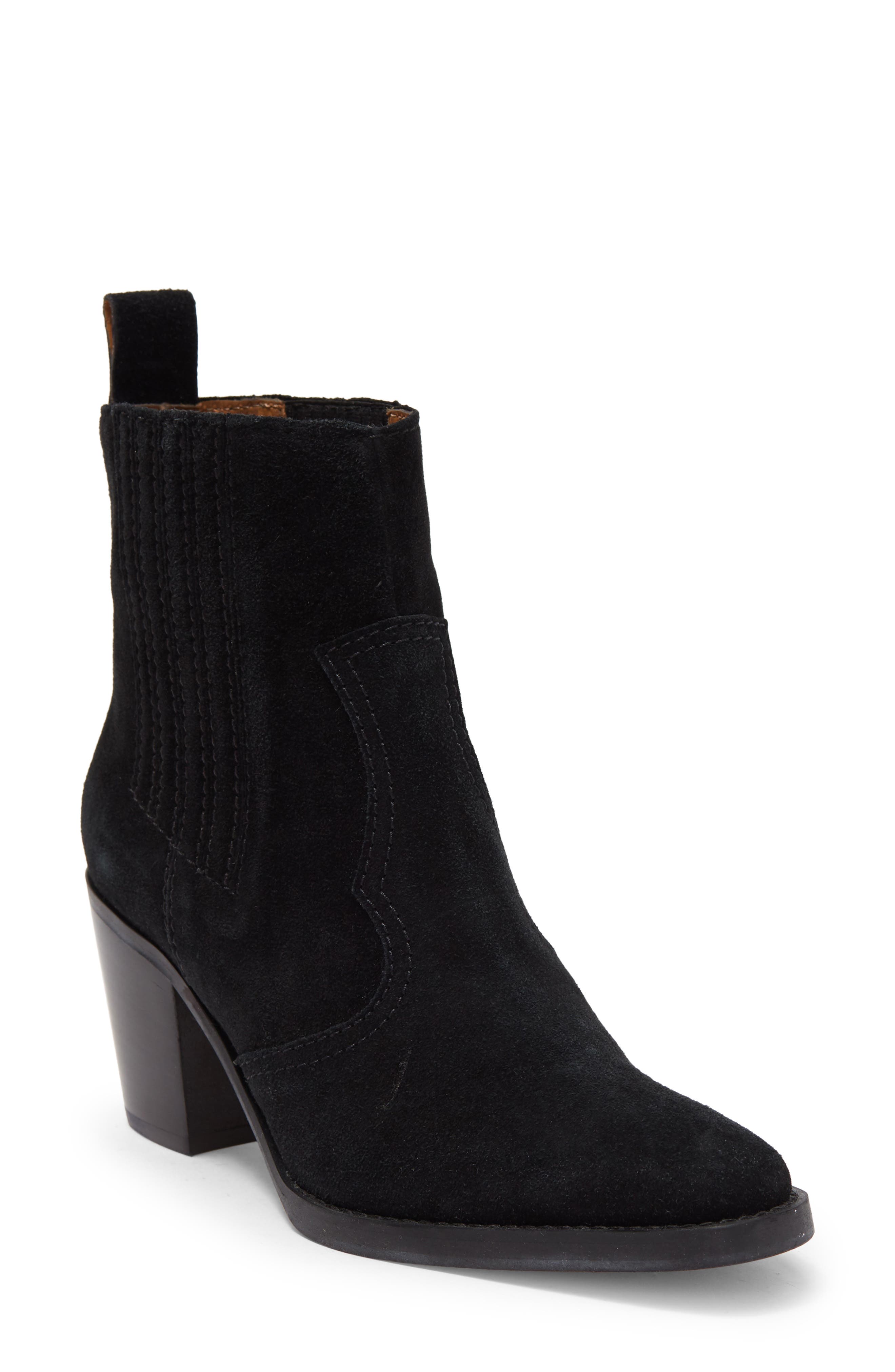 nordstrom rack black suede boots