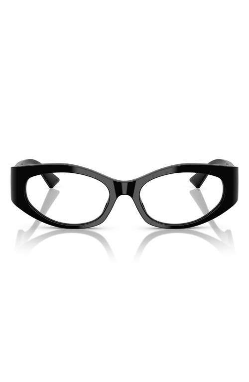 Versace 53mm Irregular Optical Glasses In Black