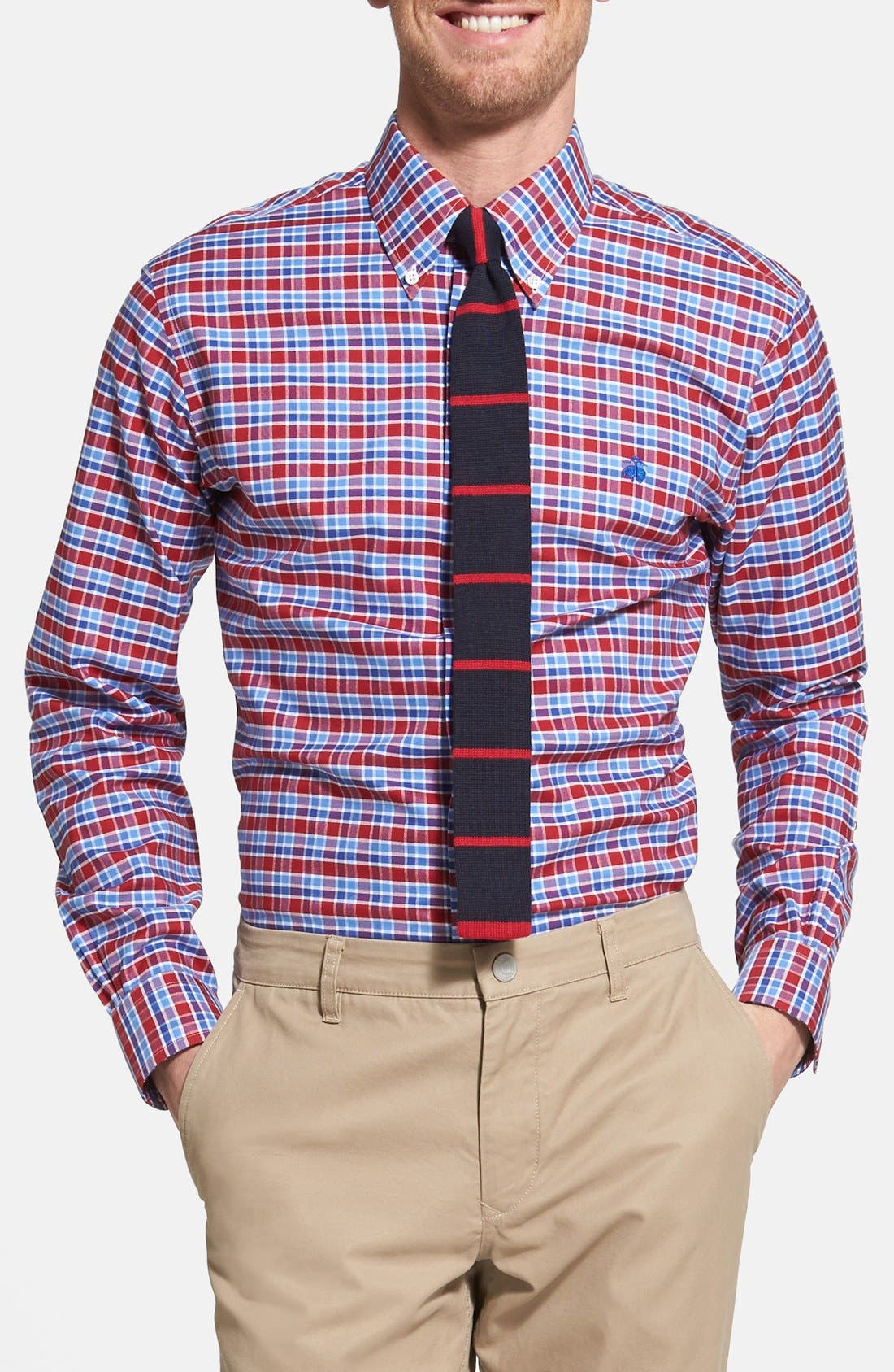 Brooks Brothers NonIron Multi Check Slim Fit Sport Shirt Nordstrom