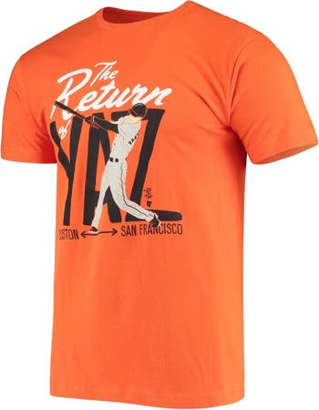 BREAKINGT Men's Mike Yastrzemski Orange San Francisco Giants Return Of Yaz T -Shirt