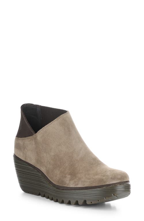 Fly London Yego Wedge Bootie In Gold
