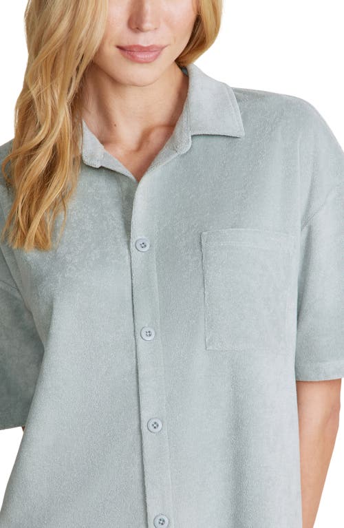 BAREFOOT DREAMS BAREFOOT DREAMS® COZY TERRY® SHORT SLEEVE BUTTON-UP SHIRT
