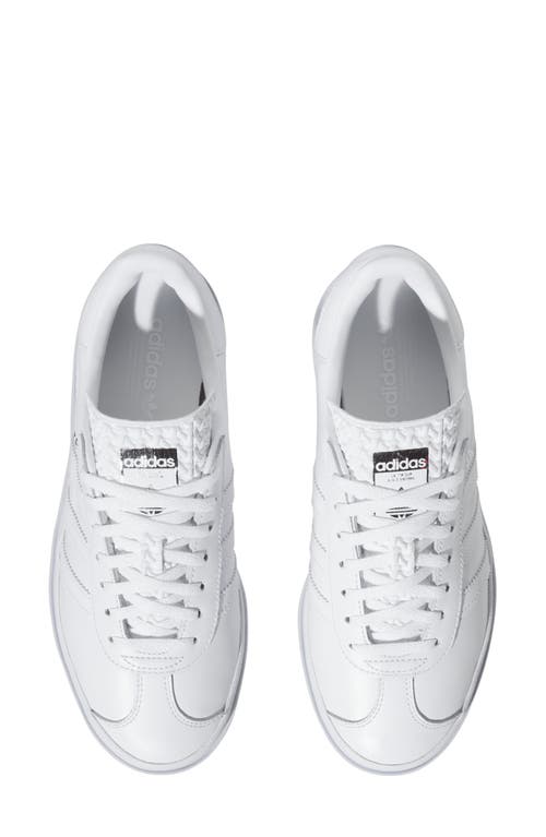 Shop Adidas Originals Adidas Gazelle Bold Platform Sneaker In White/white/white