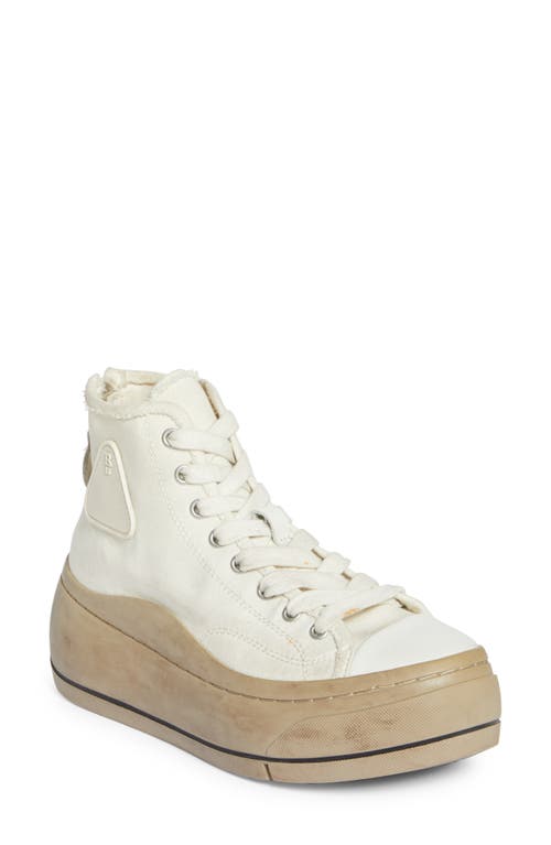 R13 Kurt Platform High Top Sneaker in Ecru at Nordstrom, Size 5