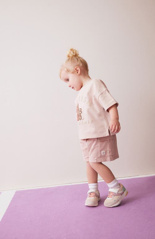 Shop Next Kids' Bunny Top & Shorts Set In Dusty Rose