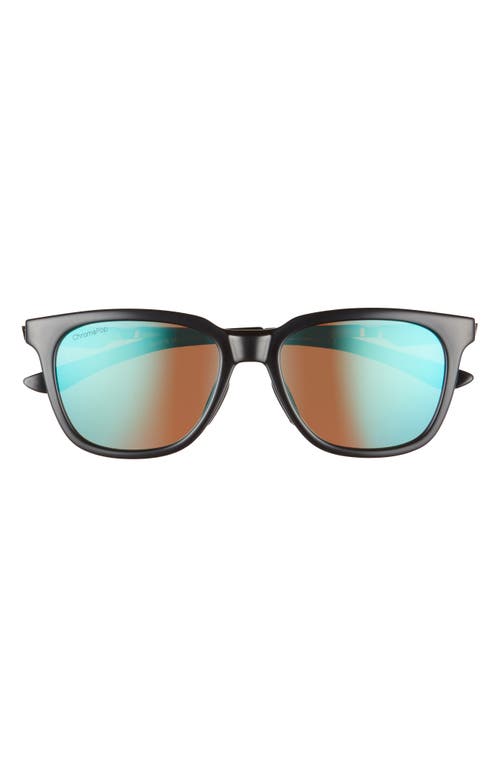 Roam 53mm Polarized Square Sunglasses in Black/Chromapop Opal