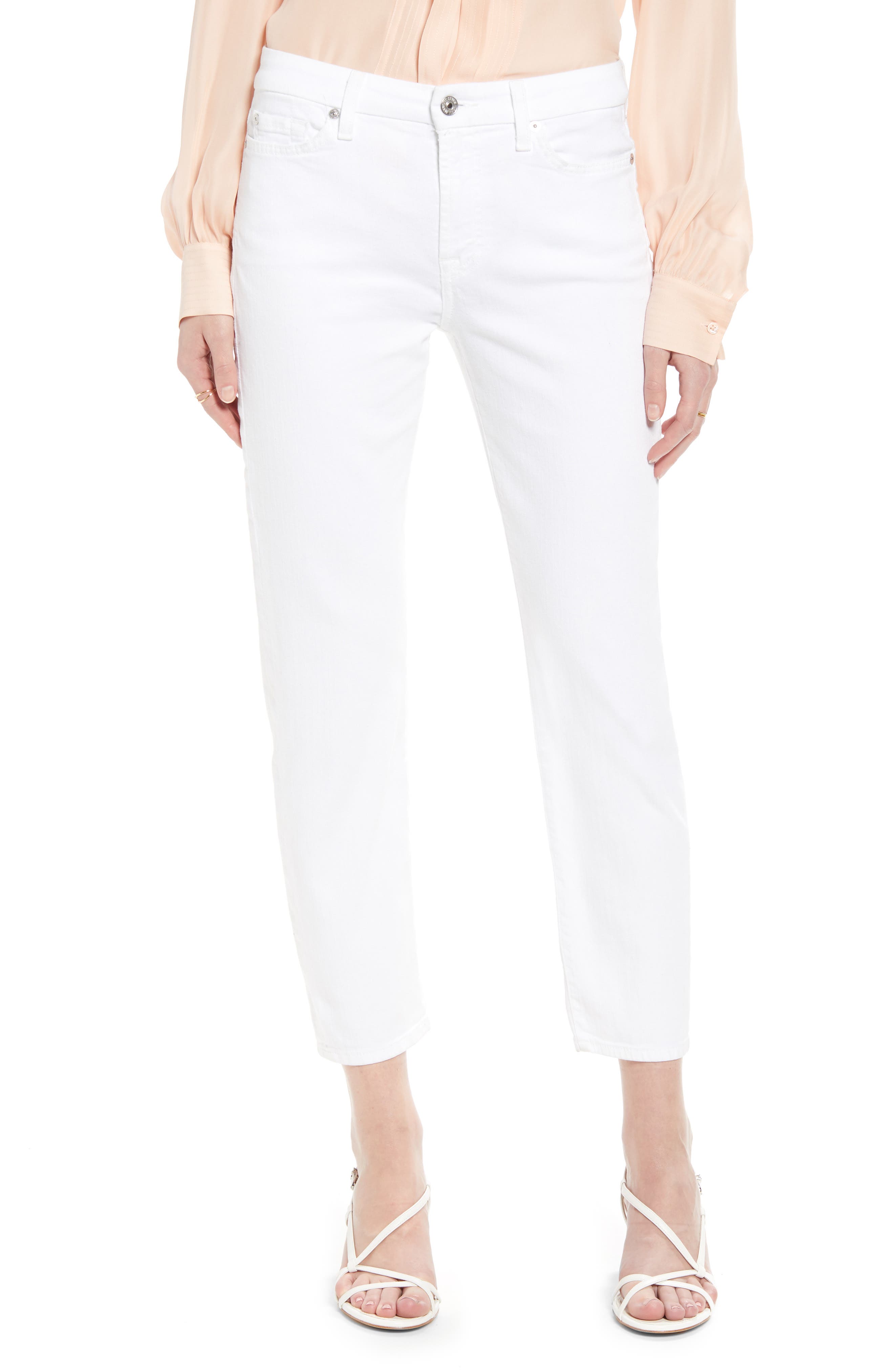 7 for all mankind white jeans