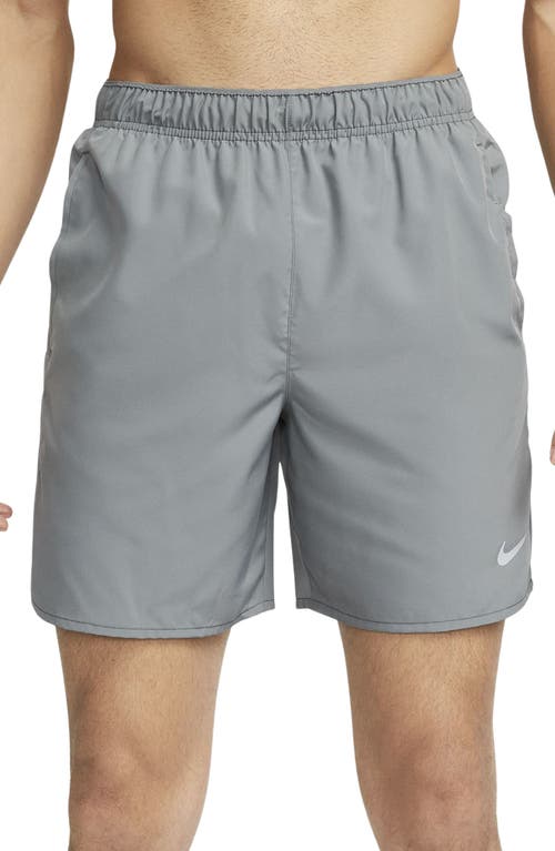 Shop Nike Dri-fit Challenger Unlined Athletic Shorts In Smoke Grey/smoke Grey/black