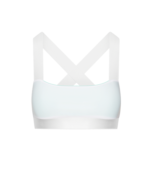 Ansea The Reversible Sporty Top In White/mint