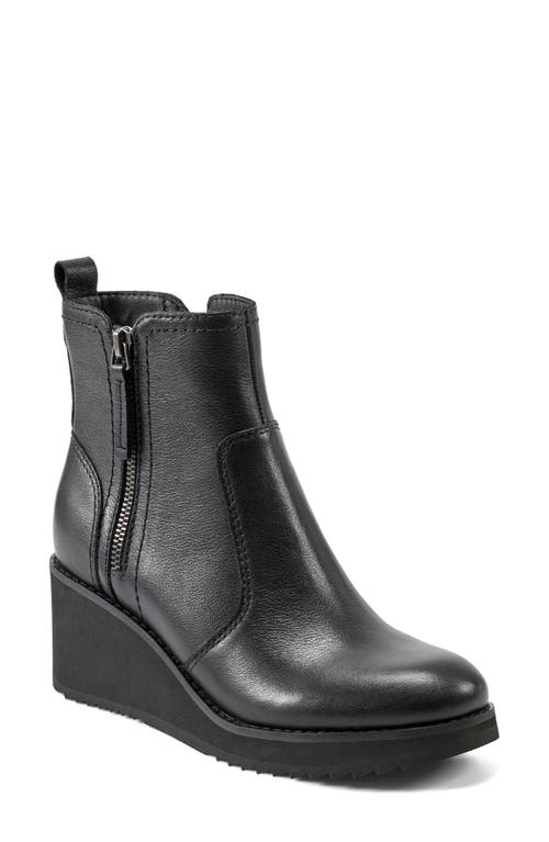 Shop Earth ® Cinto Platform Wedge Bootie In Black Smooth