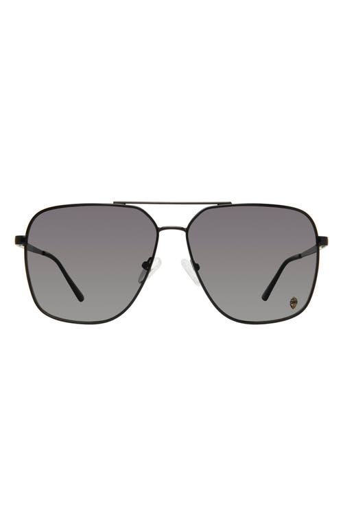 Kurt Geiger London 61mm Gradient Navigator Sunglasses In Black/gray Gradient