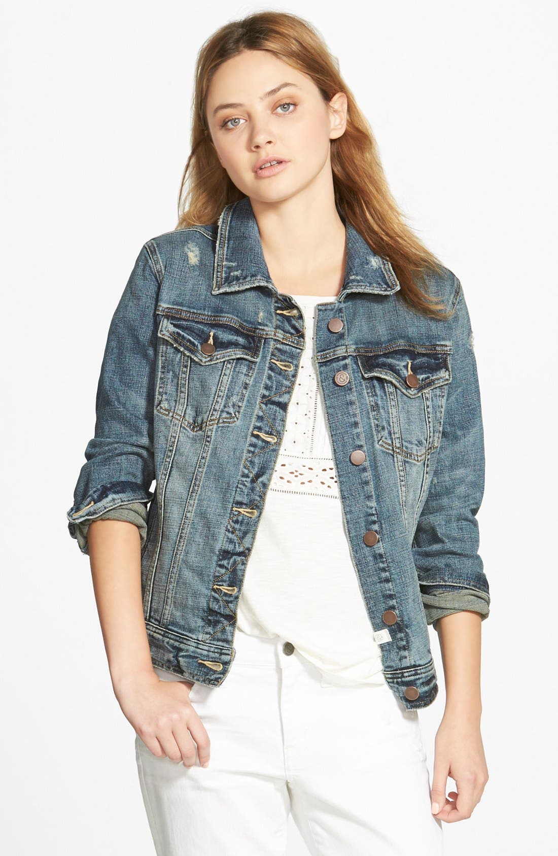 distressed denim jacket nordstrom