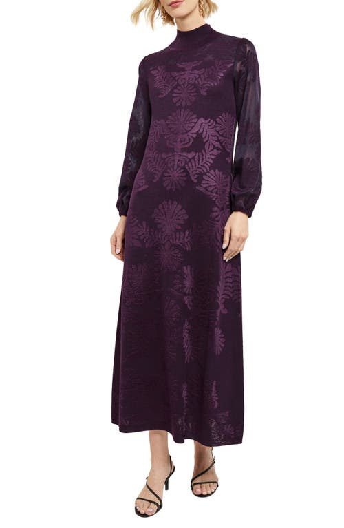 Misook Long Sleeve Burnout Dress at Nordstrom,