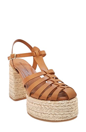 Dee Ocleppo Women's Tulum High Heel Platform Espadrille Fisherman Sandals In Biscotti