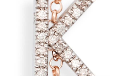 Meshmerise Diamond Initial Bezel Bracelet In Rose-k