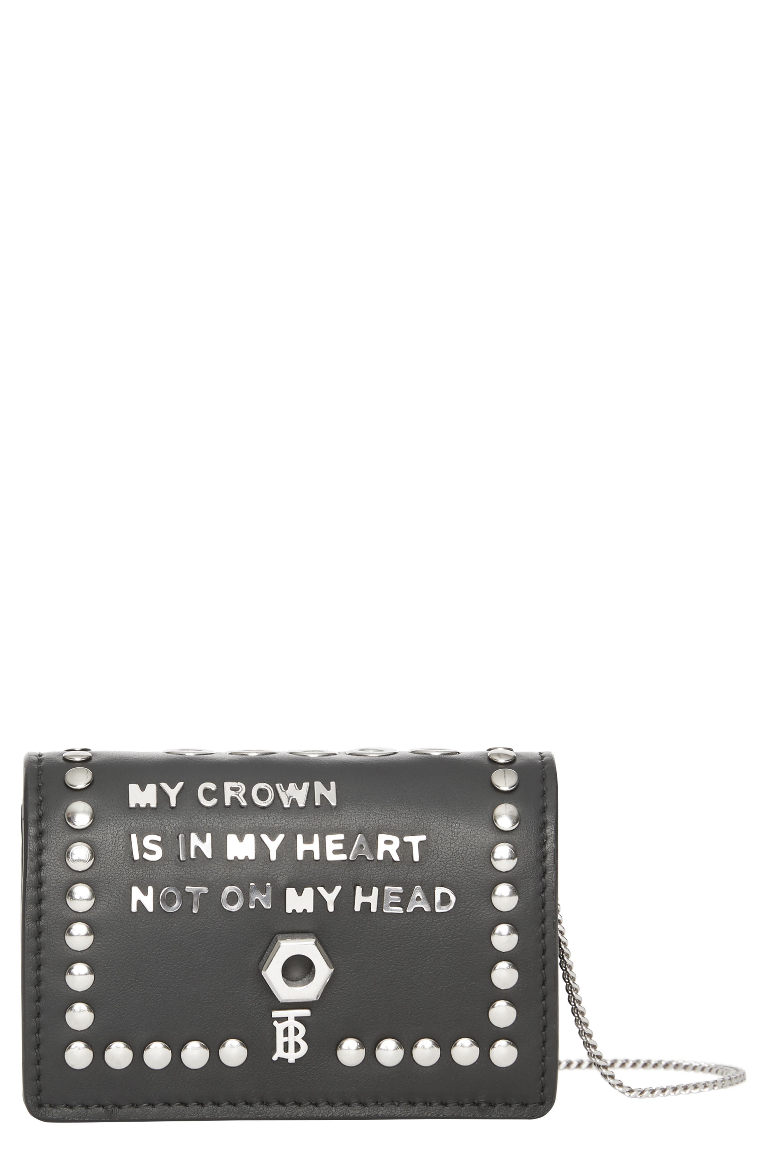 Burberry Jessie Crown Leather Crossbody 