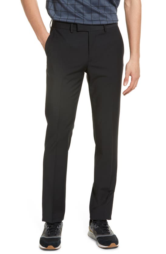 OPEN EDIT SOLID EXTRA TRIM WOOL BLEND TROUSERS
