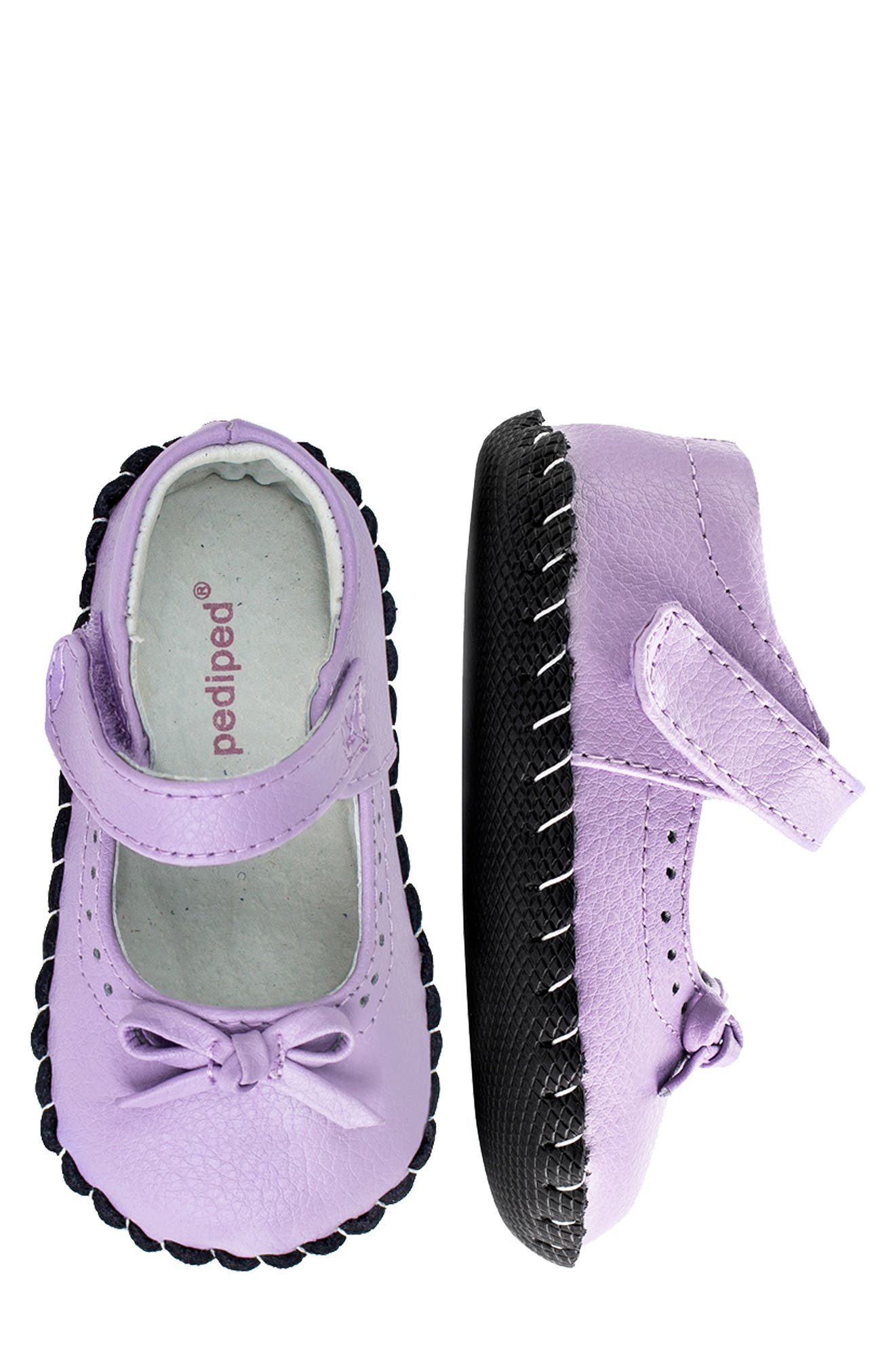 Pediped Kids' Originals Isabella Leather Mary Jane Shoe In Lavender