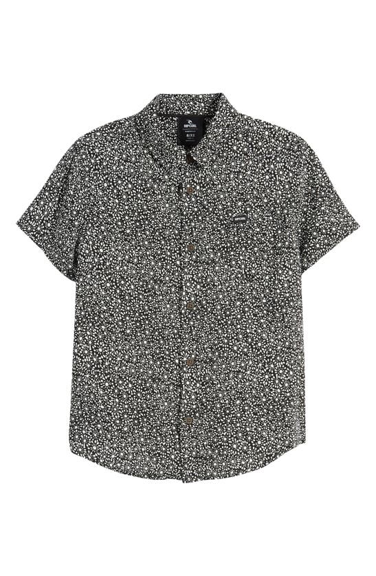 Shop Rip Curl Kids' Party Pack Short Sleeve Button-up Shirt In Black/ Multi