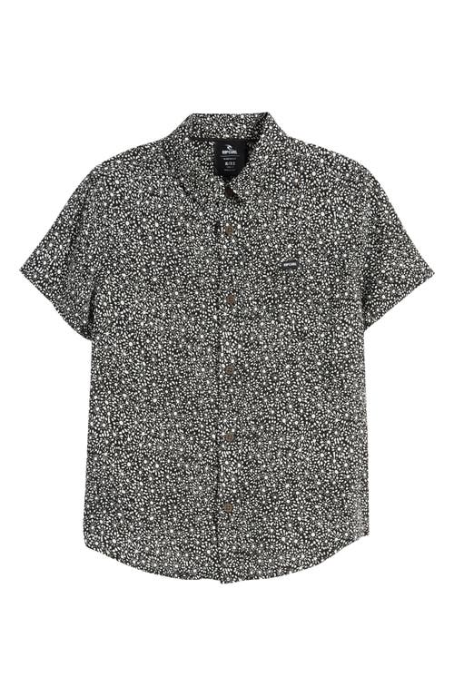 Rip Curl Kids' Party Pack Short Sleeve Button-up Shirt In Black/multi