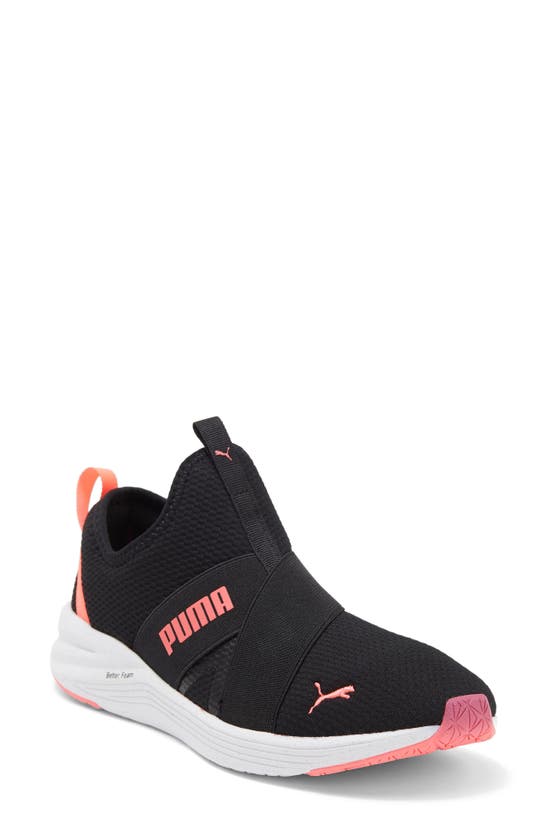 Puma Better Foam Prowl Slip-on Sneaker In  Black-sunset Glow