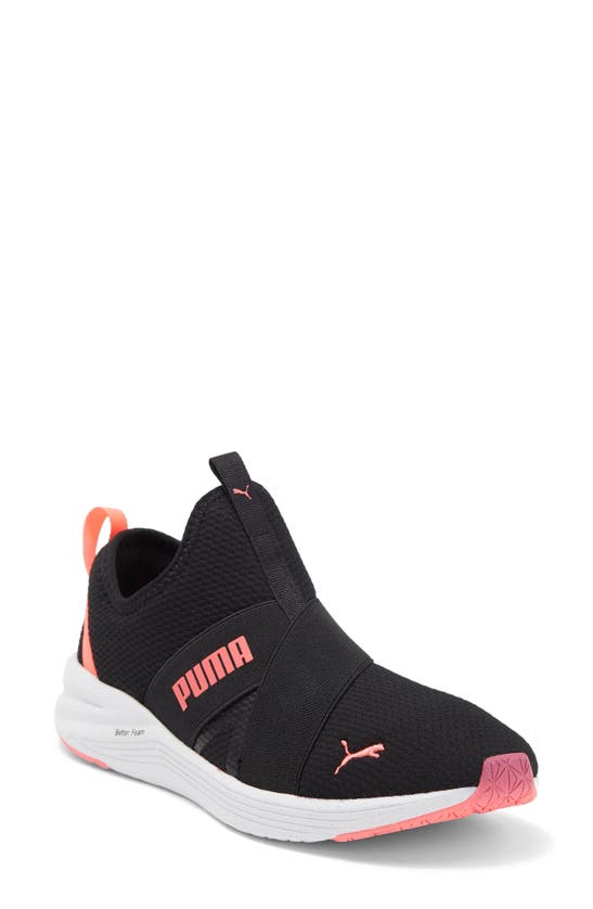 Puma Better Foam Prowl Slip-on Sneaker In Black-sunset Glow