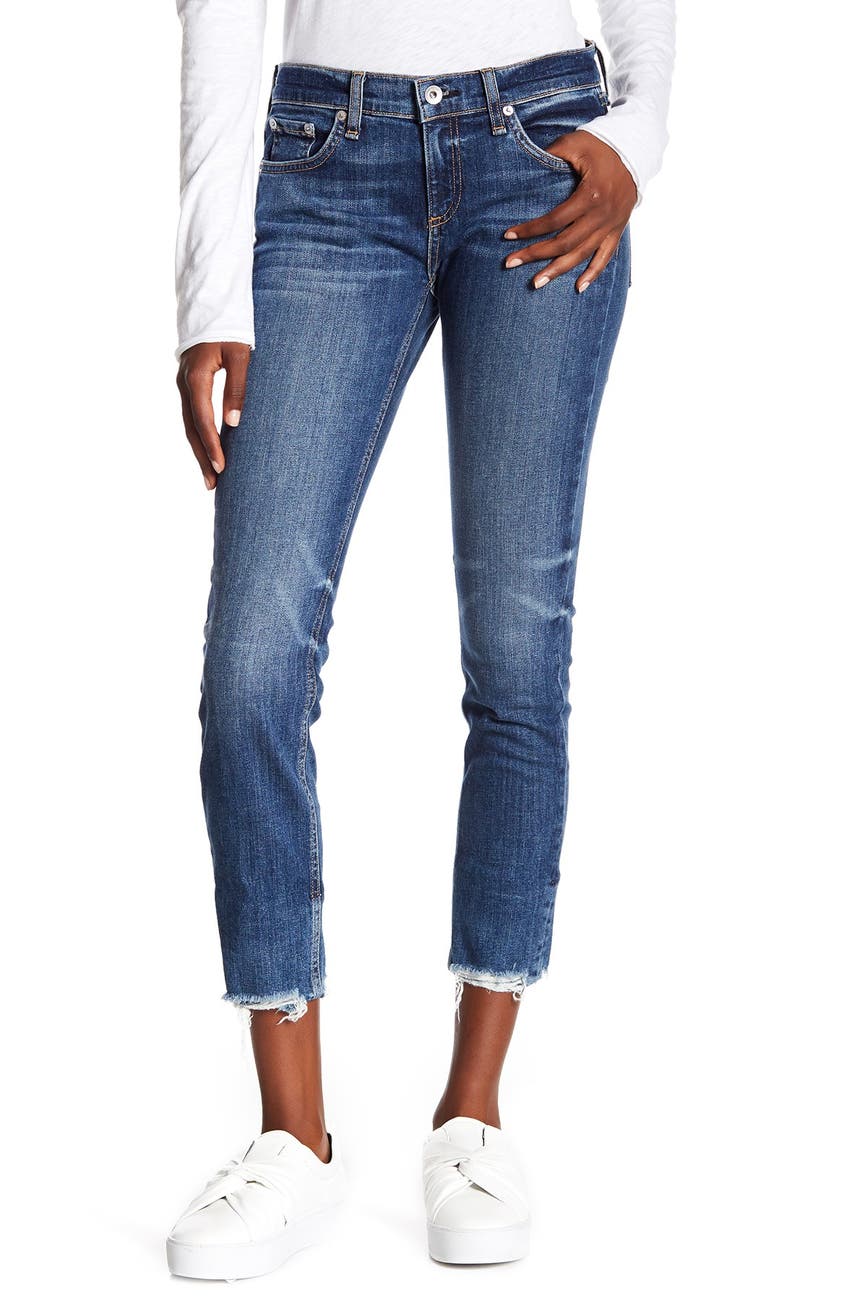 Rag & Bone Dre Frayed Hem Skinny Ankle Jeans Nordstrom Rack